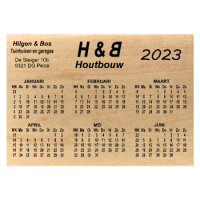 Houten Kalender 21 x 15 cm