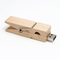 Houten USB Stick Wasknijper